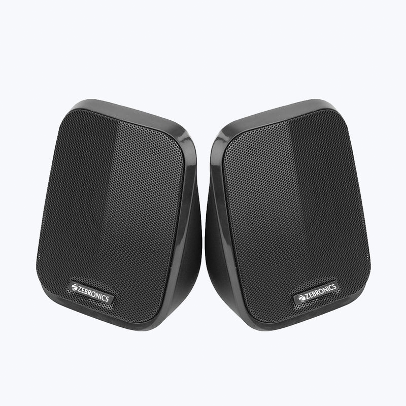 Zebronics ZEB-Fame 2.0 Multimedia Speaker | USB Powered | 3.5mm Audio Jack | Compact Stereo Speakers | Volume Control | Black