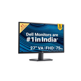 Dell SE2722H 27-Inch Full HD Monitor – VA Panel with Deep Contrast, 75Hz Refresh Rate, AMD FreeSync, Ultra-Slim Bezels, HDMI & VGA Connectivity for Home and Office