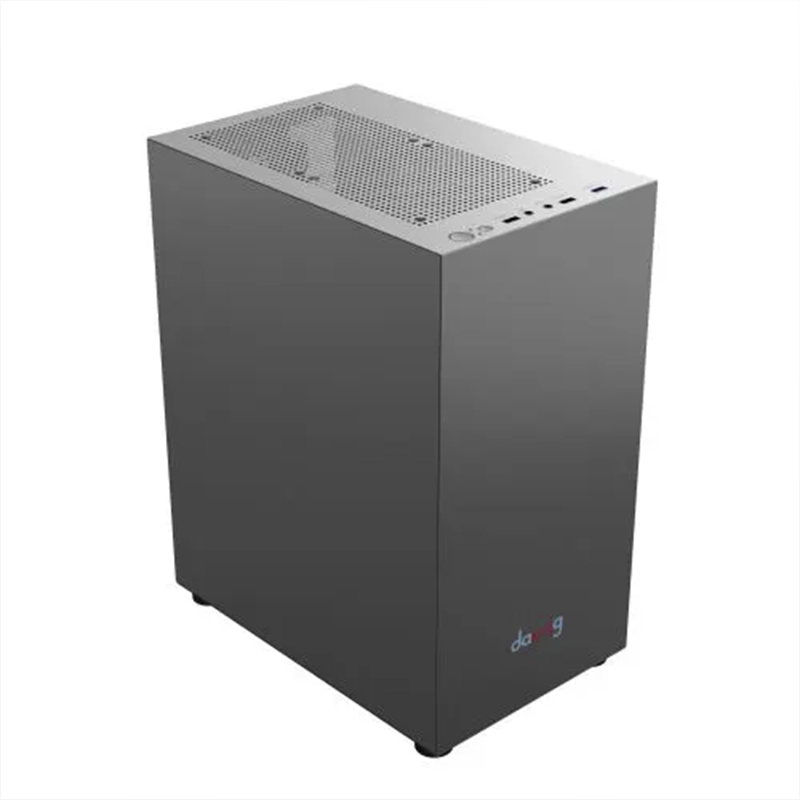 daWg W-V Series 110 Computer Case (Grey) | Mid Tower PC Cabinet | Micro-ATX & Mini-ITX Compatible | Durable Metal Chassis | Home, Office & Gaming PC Build
