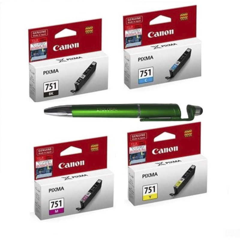 Canon CLI-751 BK/C/M/Y Ink Cartridge Set for PIXMA Printers | Genuine Black Cyan Magenta Yellow Ink | High Quality Photo Printing