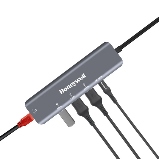 Honeywell 5-in-1 Type C Mini Docking Station - 4K HDMI, 1GBPS Ethernet, USB 3.0 & Dual Type C PD85W Ports| 5GB Transfer Speed| Compatible with All Type C Devices