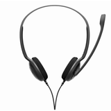 EPOS PC 3 CHAT Lightweight Wired Headset with Noise-Canceling Mic for Online Classes – Black