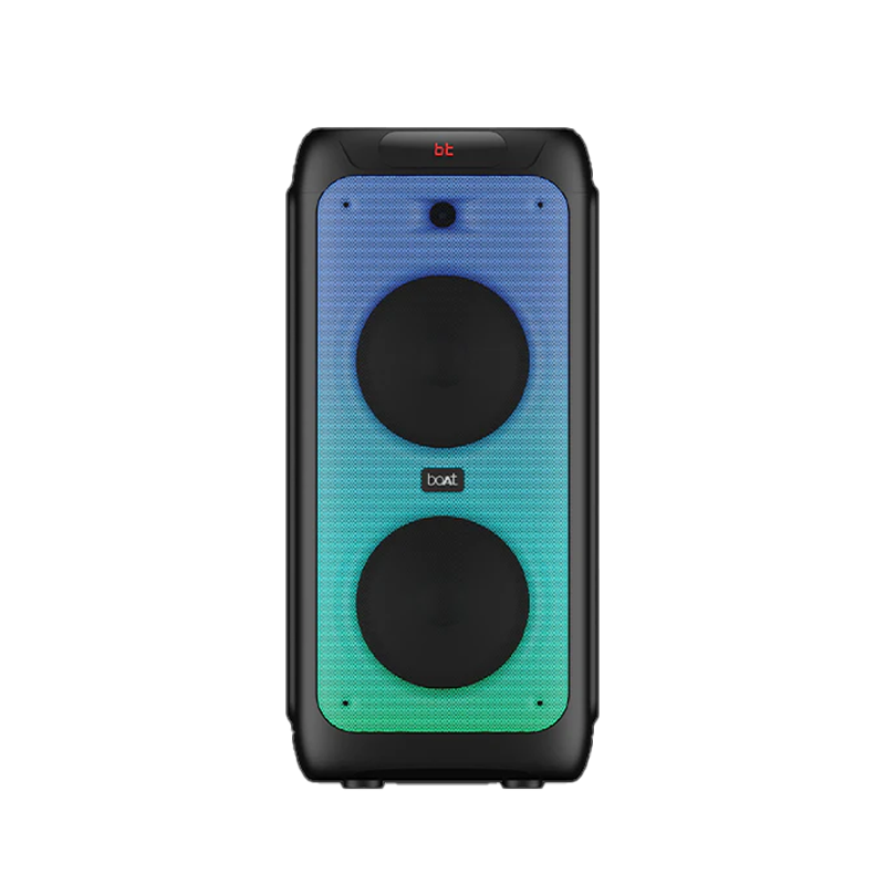 boAt PartyPal 390 Bluetooth Party Speaker | 160W Signature Sound | TWS Mode | Dual Karaoke Mic Inputs | Up to 6 Hours Playback | Flame LED Lights | EQ Modes | Bluetooth v5.3 | AUX, USB & TF Card Support | USB Type-C Charging