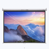 ZEBRONICS ZEB-PSH100A 100 Inch Instalock Projector Screen – Manual Pull-Down, Matte White Surface, Wall/Ceiling Mount for Home Theater, Classroom, Office, and Event Use