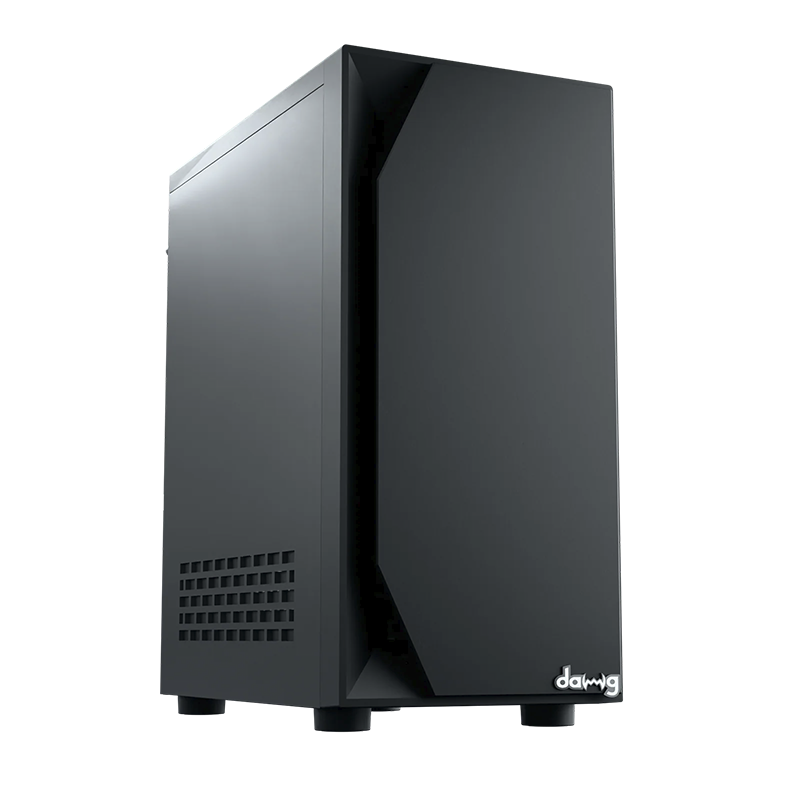 daWg W-V Series 211 Computer Case (Black) | Mid Tower PC Cabinet | Micro-ATX & Mini-ITX Compatible | Durable Metal Chassis | Home, Office & Gaming PC Build