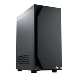 daWg W-V Series 211 Computer Case (Black) | Mid Tower PC Cabinet | Micro-ATX & Mini-ITX Compatible | Durable Metal Chassis | Home, Office & Gaming PC Build