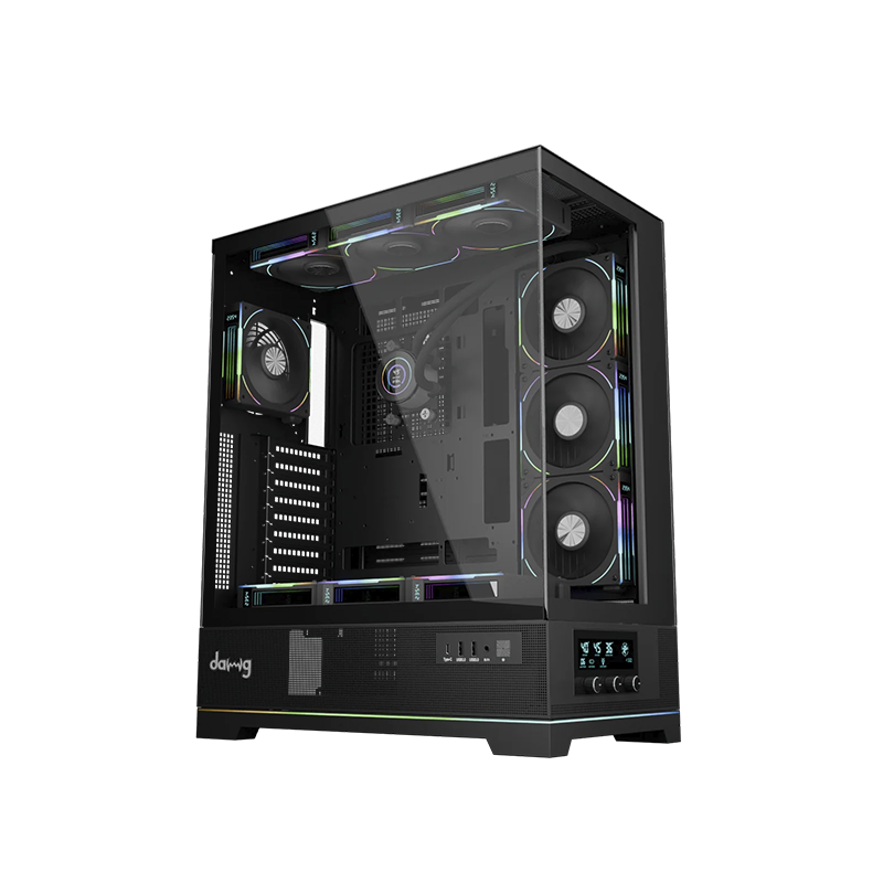 daWg W-Y Series 990 Computer Case (Black) | Mid Tower PC Cabinet | Micro-ATX & Mini-ITX Compatible | Durable Metal Chassis | Home, Office & Gaming PC Build