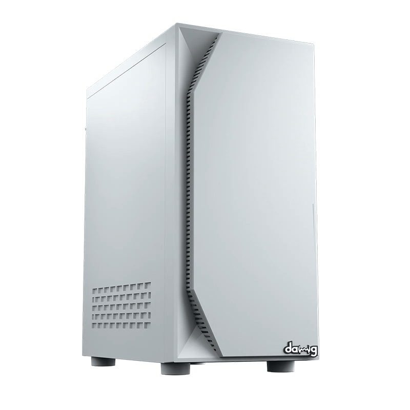 daWg W-V Series 211 Computer Case (White) | Mid Tower PC Cabinet | Micro-ATX & Mini-ITX Compatible | Durable Metal Chassis | Home, Office & Gaming PC Build