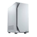 daWg W-V Series 211 Computer Case (White) | Mid Tower PC Cabinet | Micro-ATX & Mini-ITX Compatible | Durable Metal Chassis | Home, Office & Gaming PC Build