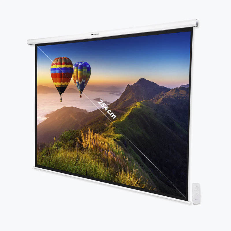 ZEBRONICS ZEB-PSM100A 100 Inch Motorized Projector Screen – Remote Con ...