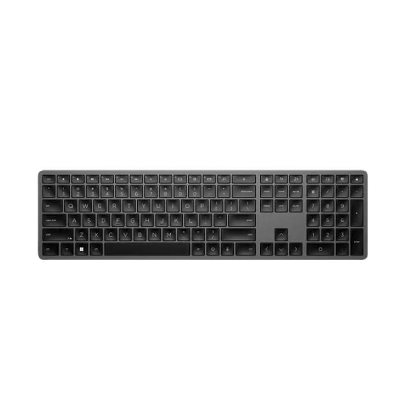 HP 975 USB+BT Dual-Mode Wireless Keyboard | Multi-Device Connectivity | Bluetooth & USB Receiver Support | Silent & Comfortable Typing Experience | Premium Ergonomic Design | Long Battery Life Productivity Keyboard