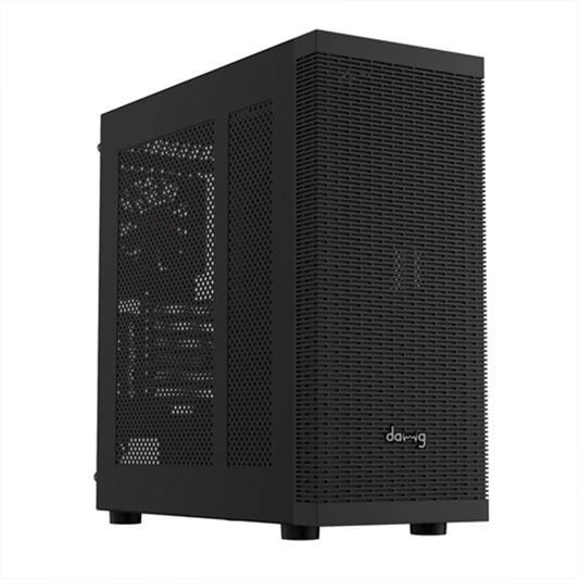 daWg W-X Series 490 Computer Case (Black) | Mid Tower PC Cabinet | Micro-ATX & Mini-ITX Compatible | Durable Metal Chassis | Home, Office & Gaming PC Build