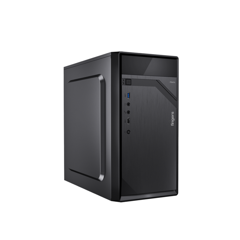 Fingers Cabinet + SMPS | Micro ATX Tower Case | Compact Desktop PC Case | Front USB & Audio Ports | Cooling Fan Included | Home & Office PC Build"