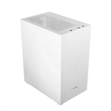 daWg W-V Series 110 Computer Case (White) | Mid Tower PC Cabinet | Micro-ATX & Mini-ITX Compatible | Durable Metal Chassis | Home, Office & Gaming PC Build