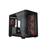 daWg W-Y Series 820 Computer Case (Black) | Mid Tower PC Cabinet | Micro-ATX & Mini-ITX Compatible | Durable Metal Chassis | Home, Office & Gaming PC Build