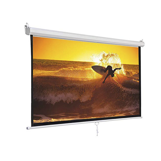 Sheikh Kart Insta lock Projector Screen 7×5 ft – Auto-Lock Pull-Down, Wall/Ceiling Mount, 4:3 Aspect Ratio
