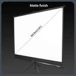 ZEBRONICS ZEB-PST120A 120 Inch Tripod Projector Screen – Portable Foldable Stand, Matte White Surface, Adjustable Height for Home Theater, Office, Classroom, and Outdoor Events