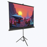 ZEBRONICS ZEB-PST84A 84 Inch Tripod Projector Screen – Portable Foldable Stand, Matte White Surface, Adjustable Height for Home Theater, Office, Classroom, and Outdoor Use