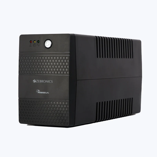 Zebronics ZEB-UPS735 600VA UPS | 360W Line Interactive UPS | Automatic Voltage Regulation (AVR) | Surge Protection | Battery Backup for PC & Router