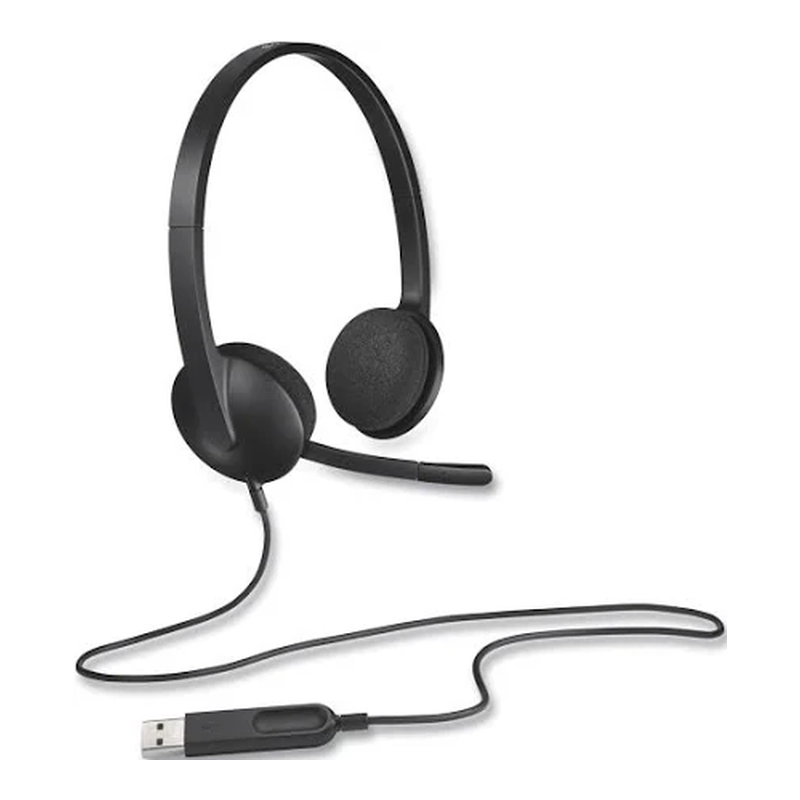 Logitech H340 Stereo Wired Over Ear Headphones With Mic