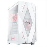daWg W-V Series 240 Computer Case (White) | Mid Tower PC Cabinet | Micro-ATX & Mini-ITX Compatible | Durable Metal Chassis | Home, Office & Gaming PC Build