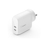 Belkin 40W |20W + 20W| Two Ports USB -C PD Wall Charger | Fast Charging for iPhone 17, Air, Pro, Pro Max, Samsung Galaxy S25, Google Pixel 10, iPad, AirPods | 2 Years Warranty| White
