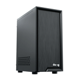 daWg W-V Series 210 Computer Case (Black) | Mid Tower PC Cabinet | Micro-ATX & Mini-ITX Compatible | Durable Metal Chassis | Home, Office & Gaming PC Build
