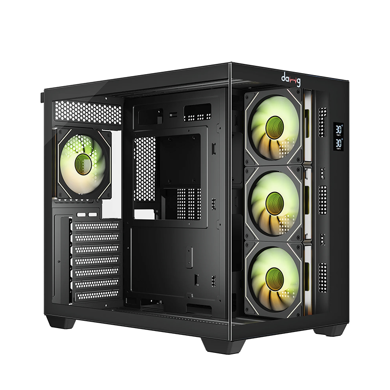 daWg X Series 678 Computer Case (Black) | Mid Tower PC Cabinet | Micro-ATX & Mini-ITX Compatible | Durable Metal Chassis | Home, Office & Gaming PC Build