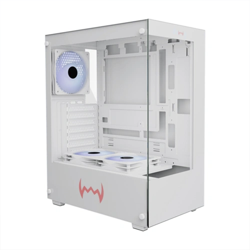 daWg W-X Series 430 Computer Case (White) | Mid Tower PC Cabinet | Micro-ATX & Mini-ITX Compatible | Durable Metal Chassis | Home, Office & Gaming PC Build