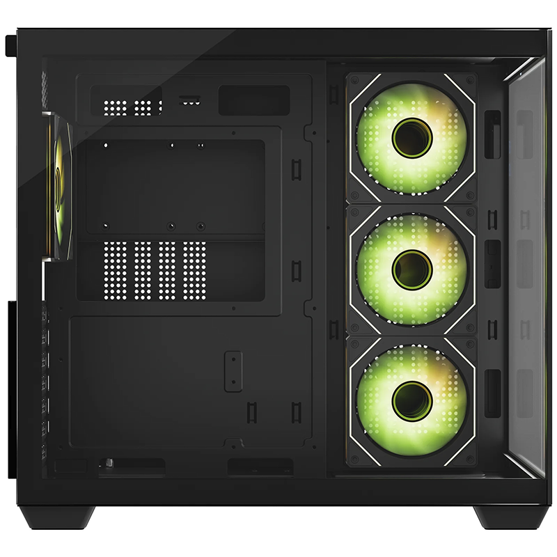 daWg X Series 617 Computer Case (Black) | Mid Tower PC Cabinet | Micro-ATX & Mini-ITX Compatible | Durable Metal Chassis | Home, Office & Gaming PC Build