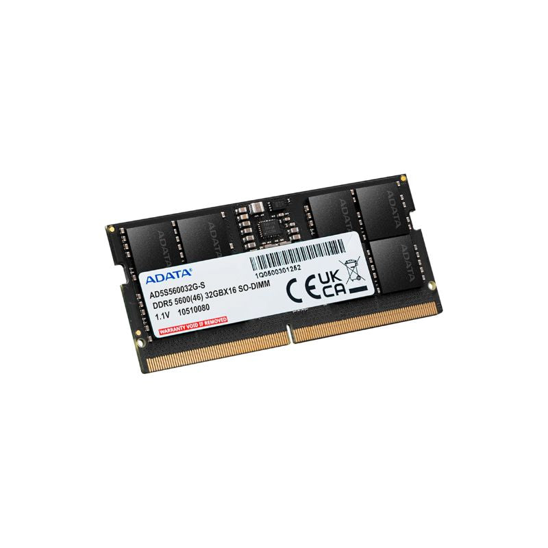 ADATA 16GB DDR5 5600MHz Laptop RAM High Speed SO-DIMM Memory Low Voltage Reliable Upgrade for Gaming Multitasking and Productivity