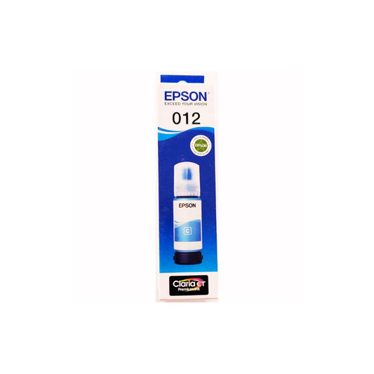 Epson 012 Cyan Ink Bottle |70 ml |Genuine High-Yield Dye Ink for Epson EcoTank Printers| Vibrant and Long-Lasting Color Printing| Compactable with Epson printers