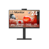 LG 24BA850-B.ATR 23.8” Full HD IPS Monitor | 100Hz | USB Type-C | HDMI | Built-in Webcam & Speakers | Ergonomic Adjustable Business Display