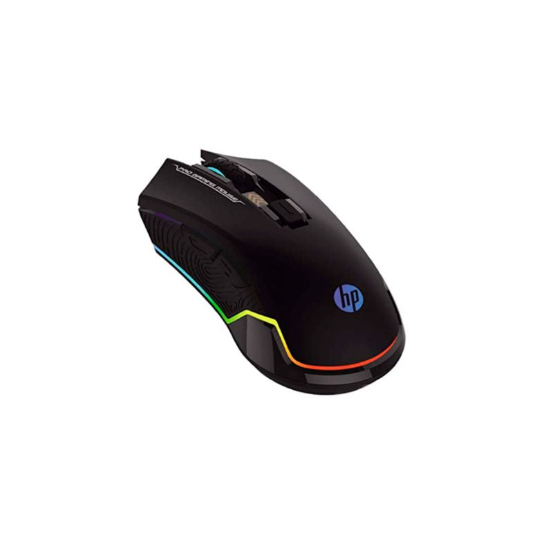 HP BLK G360 Wired Gaming Mouse | Adjustable Up to 6200 DPI | RGB Lighting & Customizable Buttons | Ergonomic Ambidextrous Design | High‑Speed USB Connection | Durable Build for Competitive Gaming