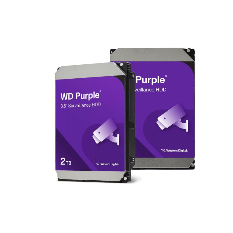 Western Digital WD Purple 2TB SATA Internal Hard Drive | 3.5” Surveillance HDD for CCTV/DVR/NVR | 24/7 Recording Support