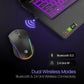 Portronics Toad One Wireless Mouse | Bluetooth + 2.4 GHz | Adjustable DPI | 6‑Button Ergonomic Design | Rechargeable Type‑C Battery | RGB Lighting | Multi‑Device Support