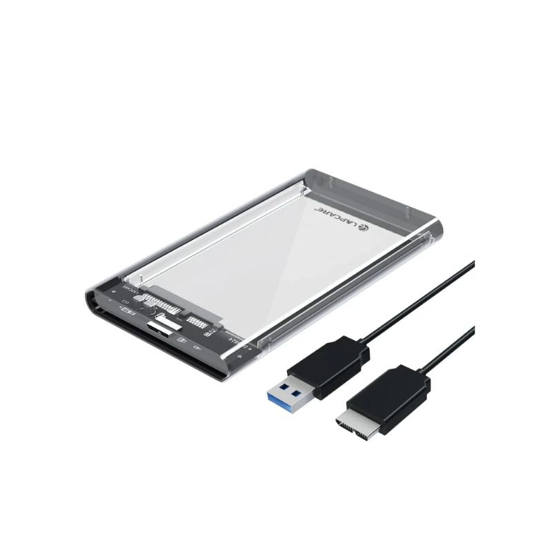 Lapcare 2.5″ SATA HDD Casing | USB 3.0 High-Speed External Hard Drive Enclosure | Plug & Play Portable Storage
