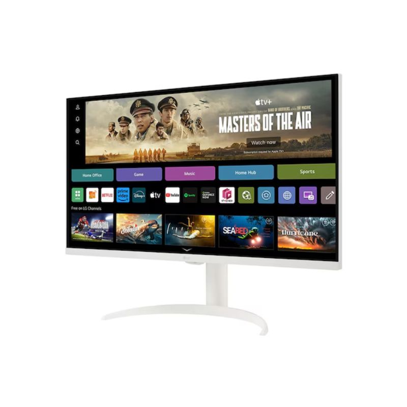 LG 32SR75U-W 32” 4K Smart Monitor | webOS | USB-C 65W | HDR10 | VA Panel | Streaming Apps | Home Office Monitor