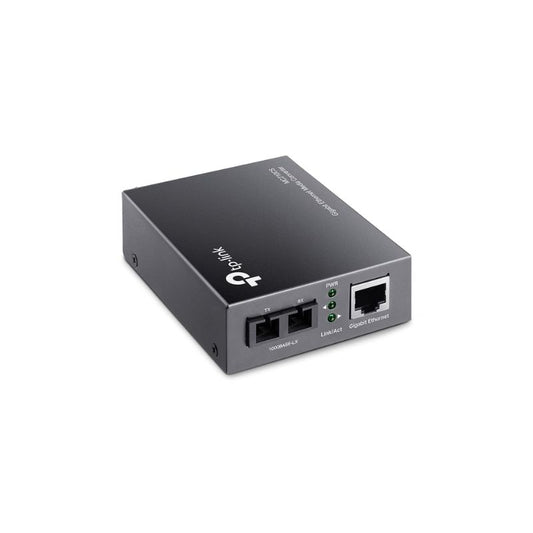 TP‑Link MC210CS Gigabit Media Converter, 1000Mbps RJ45 to 1000Mbps Single‑Mode SC Fiber, Plug-and-Play