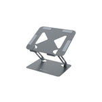 Portronics My Buddy K7 Laptop Stand | Sturdy Carbon-Steel Build | Anti-Slip Silicone Pads | Ventilated Design | Adjustable Height & Angle | Supports Laptops Up to 17″ | Grey