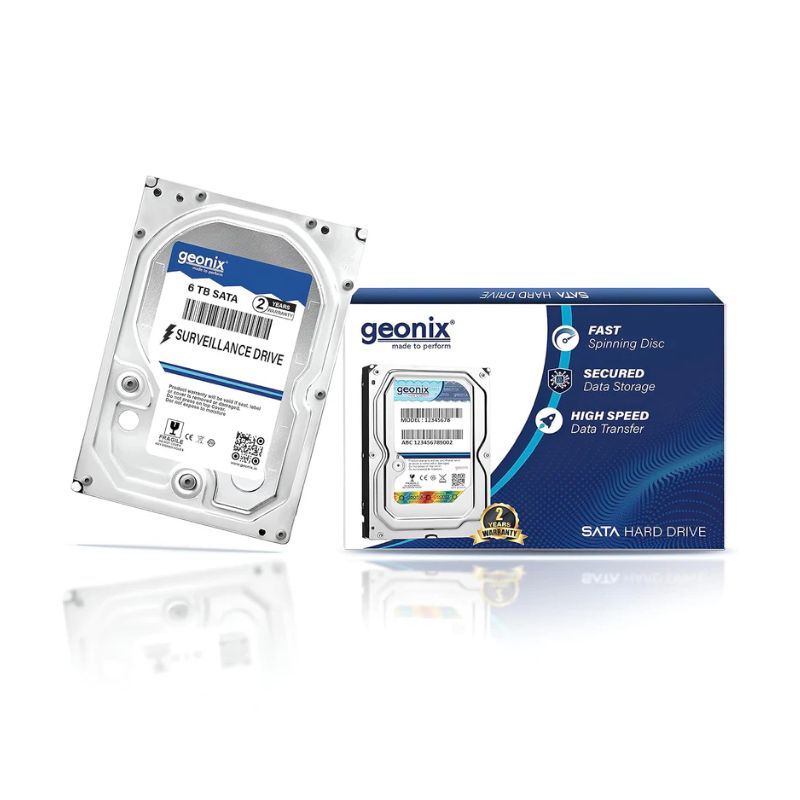 Geonix RF 6TB AV HDD | 3.5” SATA Hard Drive | Direct Vendor Warranty