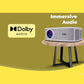 Zebronics PixaPlay 23 Wi‑Fi LED HD Projector – Smart Home Theater Projector with HD Display, Built-in Speaker, and Multiple Connectivity Options