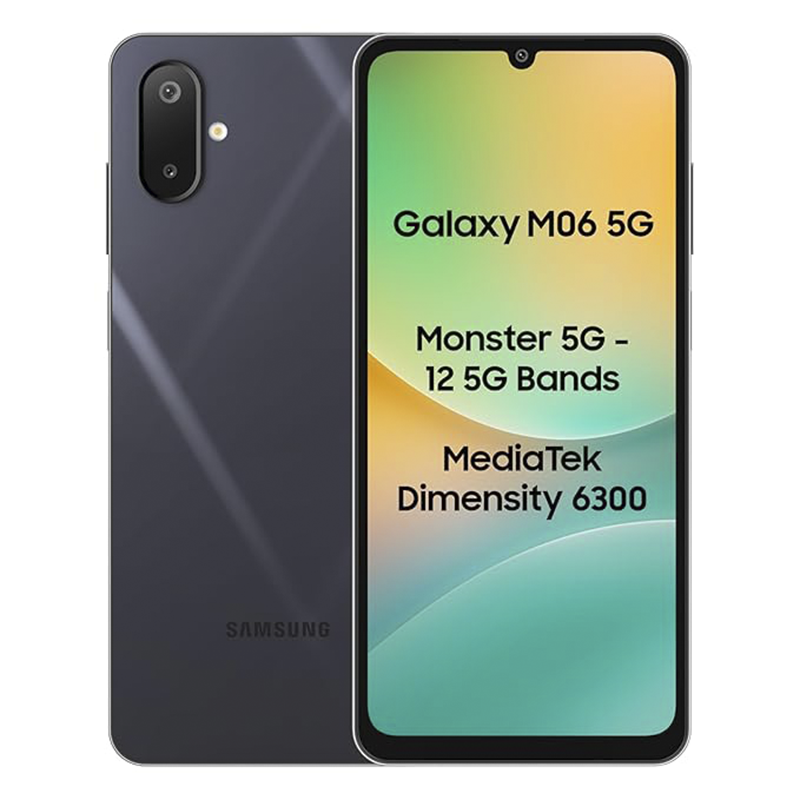 Samsung M06 5G – 4GB RAM, 128GB Storage, MediaTek Dimensity 6300, Android 15, 50MP Camera, 5000mAh Battery