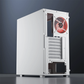 daWg W-X Series 440 Computer Case (White) | Mid Tower PC Cabinet | Micro-ATX & Mini-ITX Compatible | Durable Metal Chassis | Home, Office & Gaming PC Build