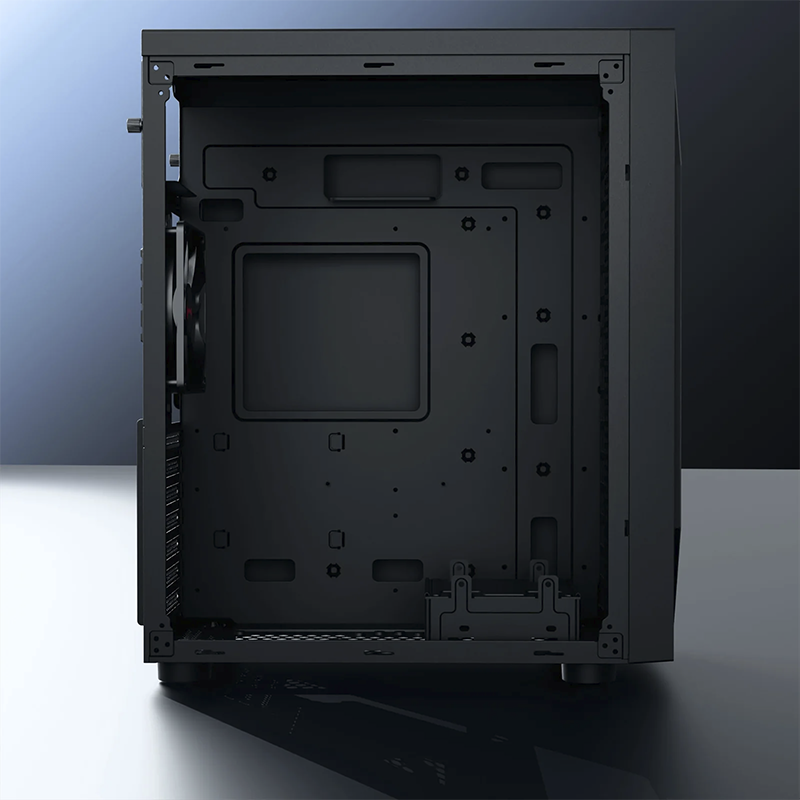 daWg W-V Series 211 Computer Case (Black) | Mid Tower PC Cabinet | Micro-ATX & Mini-ITX Compatible | Durable Metal Chassis | Home, Office & Gaming PC Build