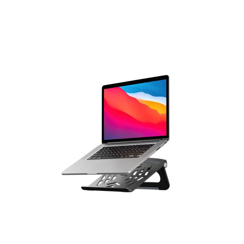 Portronics My Buddy Hexa 5 Portable Laptop Stand | Foldable| Ventilated| Ergonomic Desktop Stand for Laptops up to 15.6″|Lightweight & Durable| Black