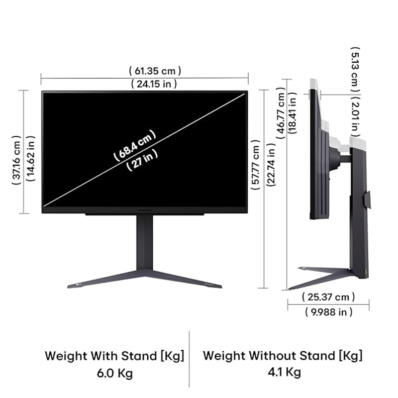 LG 27GS75Q-B.ATR 27-Inch UltraGear Gaming Monitor | QHD IPS | 180Hz | 1ms | HDR10 | FreeSync | G-SYNC Compatible