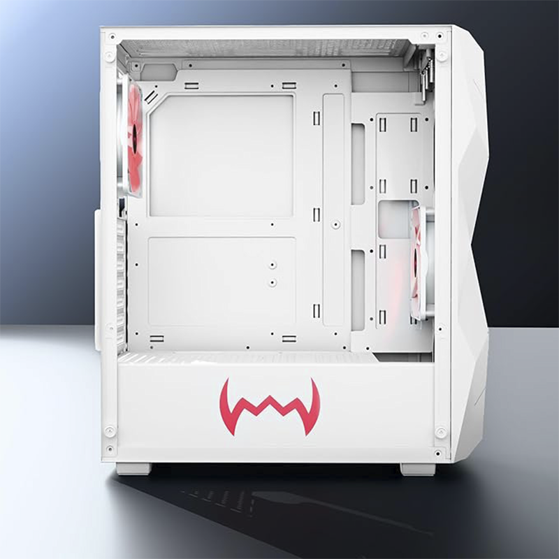 daWg W-V Series 240 Computer Case (White) | Mid Tower PC Cabinet | Micro-ATX & Mini-ITX Compatible | Durable Metal Chassis | Home, Office & Gaming PC Build