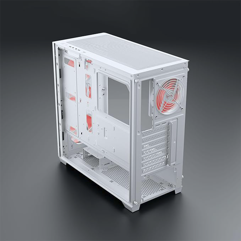 daWg W-X Series 540 Computer Case (White) | Mid Tower PC Cabinet | Micro-ATX & Mini-ITX Compatible | Durable Metal Chassis | Home, Office & Gaming PC Build