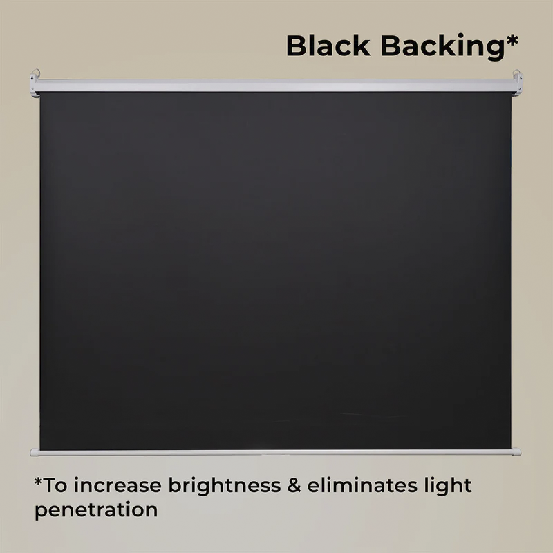 ZEBRONICS ZEB-PSM84A 84 Inch Motorized Projector Screen – Electric Remote-Controlled, 16:9 Widescreen, Matte White Surface, Ceiling/Wall Mount for Home Theater, Office, and Classroom Use